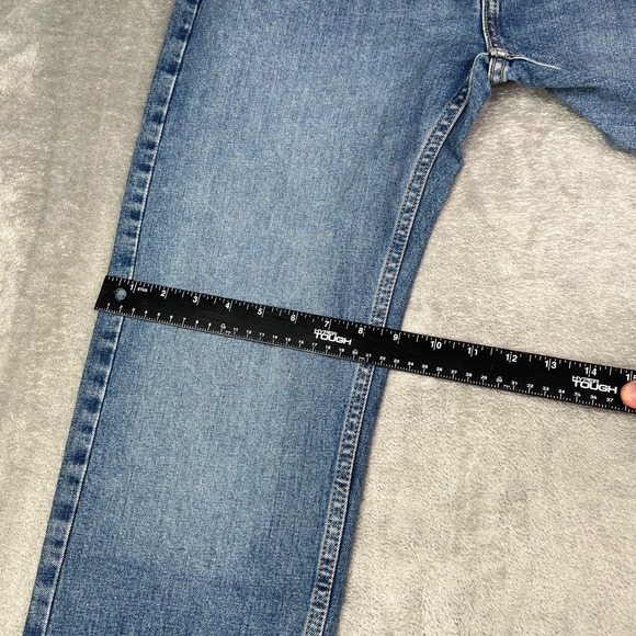 Levis 505 Jeans Men 30x30 Blue Straight Leg Medium Wash Western Cowboy Denim New - Picture 9 of 16